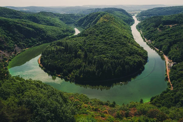 Saarschleife Scenic View Saar River Germany — Stockfoto