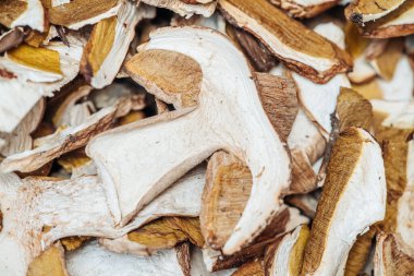 Delicious dried sliced fresh Porcini mushrooms from Italy