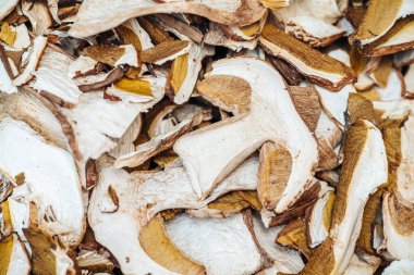 Delicious dried sliced fresh Porcini mushrooms from Italy