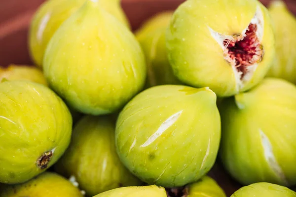 Fresh Sweet Green Figs Puglia Italy — Foto de Stock