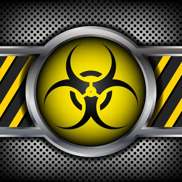 Biyolojik tehlike işareti metal zemin