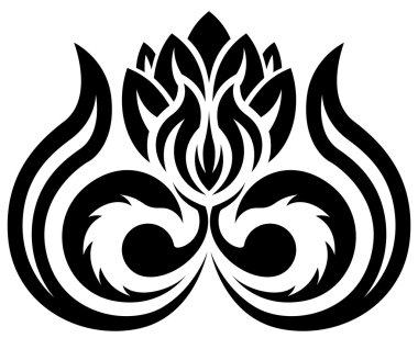 siluet siyah çiçek