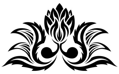 siluet siyah çiçek