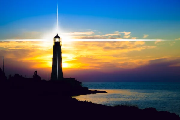 Lighthouse on sunset — Stock Photo, Image