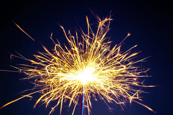 Burning christmas sparkler — Stock Photo, Image