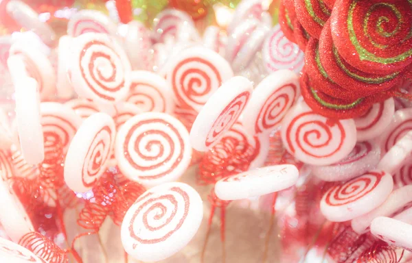 Fehér és piros cukorka — Stock Fotó