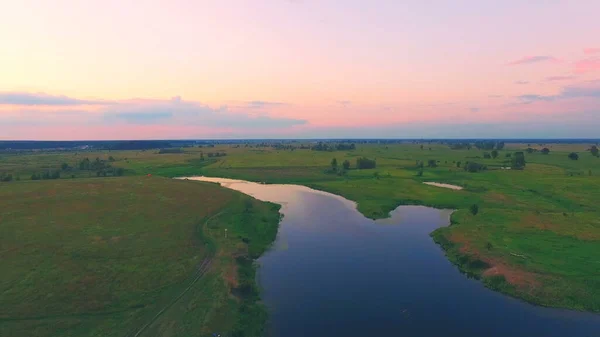 River panorama nature landscape — Stockfoto