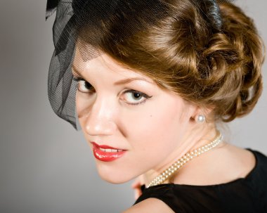 Siyah peçeli kadın.