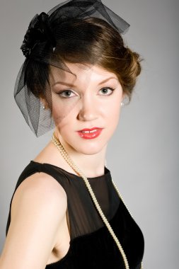 Kız bir retro tarzı