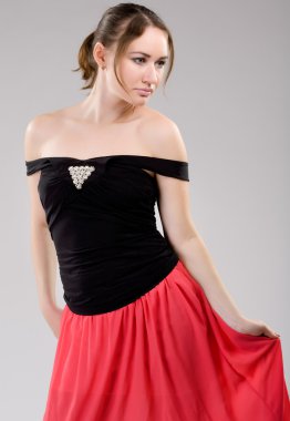 Akıllı elbise ince kadın