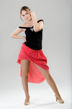 Akıllı elbise ince kadın