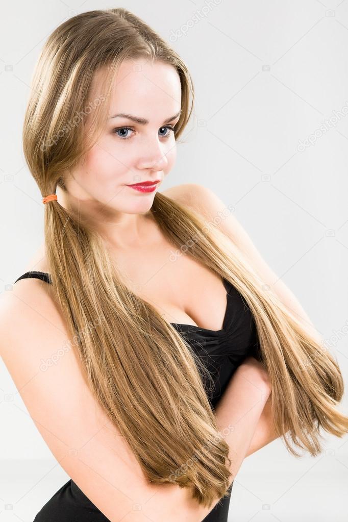 Big, breasts, woman, sexy, background, hair, very, women, blonde