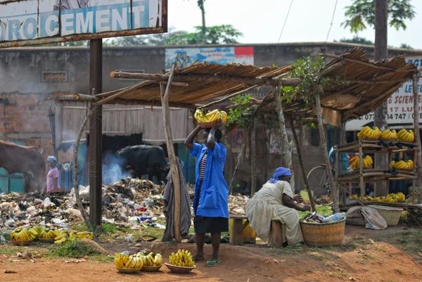 Kampala baraccopoli, Uganda — Foto Stock