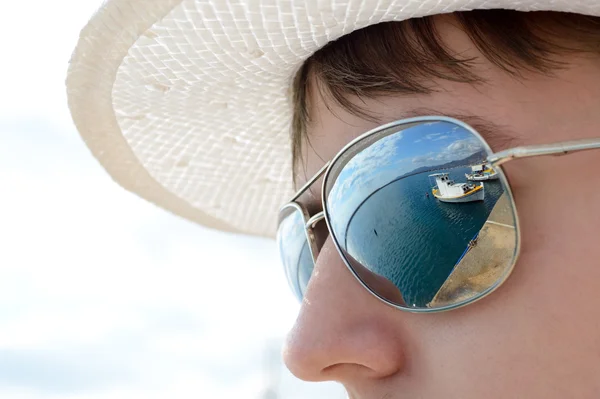 Reflektion i solglasögon — Stockfoto