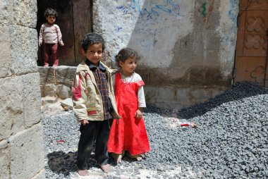 Yemeny children outdoor clipart