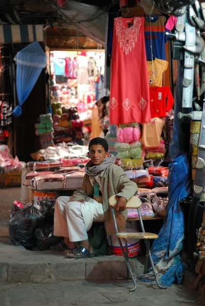 Noite em Sanaa, Iêmen — Fotografia de Stock