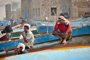 Socotra, fishermen clipart