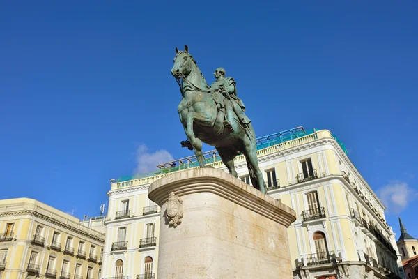 Emlékmű a király carlos iii. — Stock Fotó