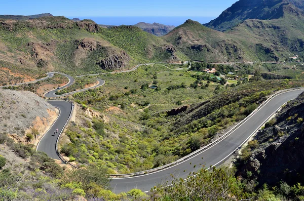 Serpentine road, Gran Canaria — Stockfoto