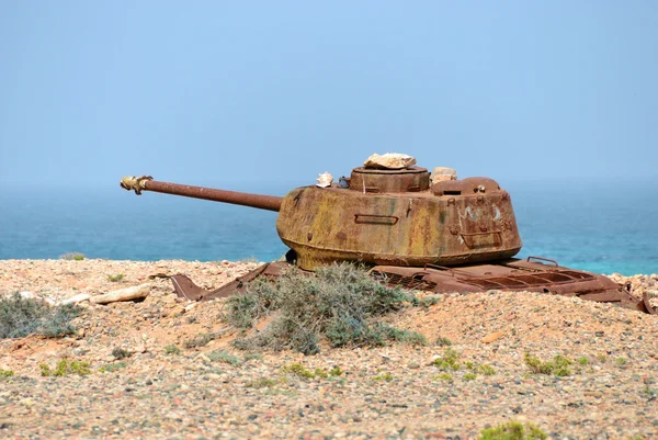 Socotra, battle tank, Yemen — Stock Photo, Image