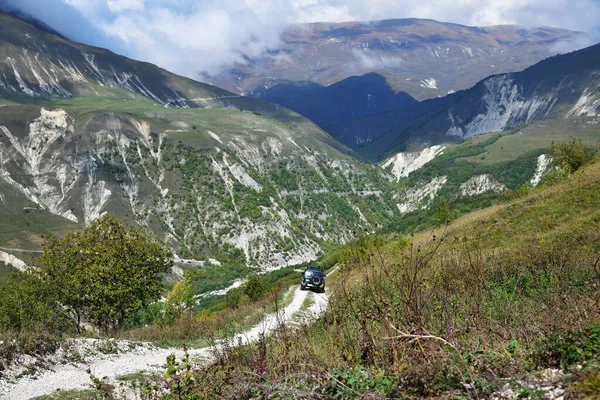 Kaukaz Dystrykt Vedeno Czeczenii Ekstremalne Górskie Safari Jest Jedną Głównych — Zdjęcie stockowe