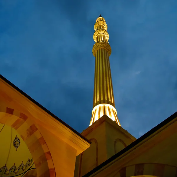 Grozny Cecenia Russia Vista Sul Minareto Della Moschea Ahmad Kadyrov — Foto Stock