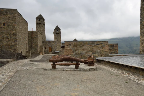 Restored Towers Castle Sharoy Historical Architectural Complex Medieval Fortress Xiii Stock Picture