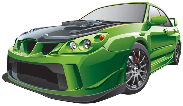 Carro personalizado verde — Vetor de Stock