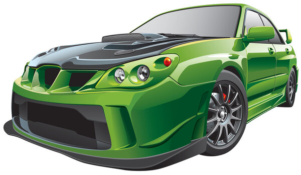 green custom car