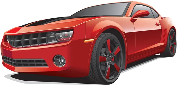 Rotes Muscle Car — Stockvektor