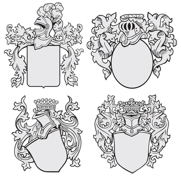 Set of aristocratic emblems No1 — Stock Vector