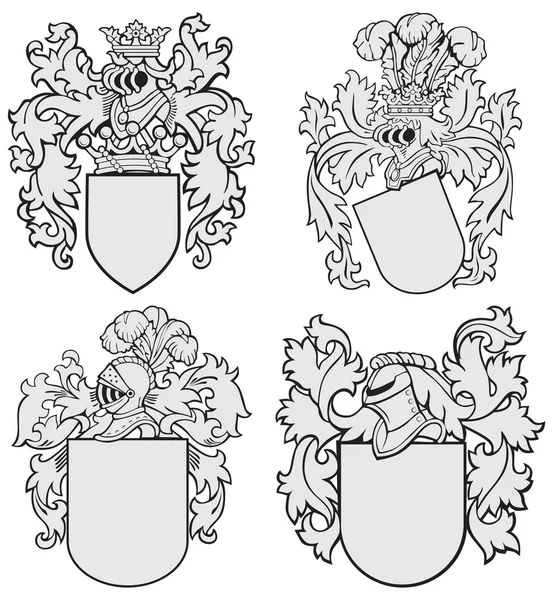 Conjunto de emblemas aristocráticos No4 — Vector de stock