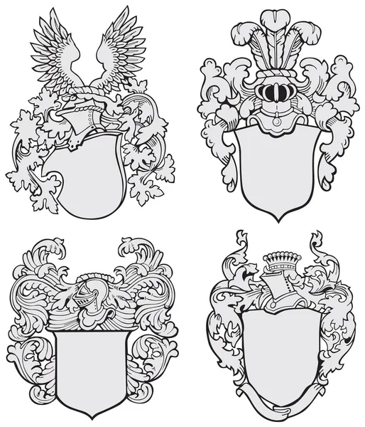 Conjunto de emblemas aristocráticos No3 — Vetor de Stock