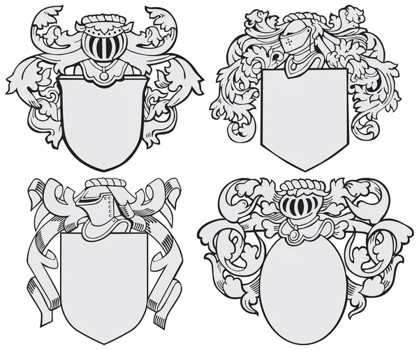 Set van aristocratische emblemen no5 — Stockvector