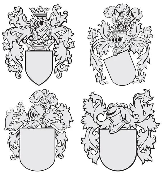 Conjunto de emblemas aristocráticos No4 —  Vetores de Stock