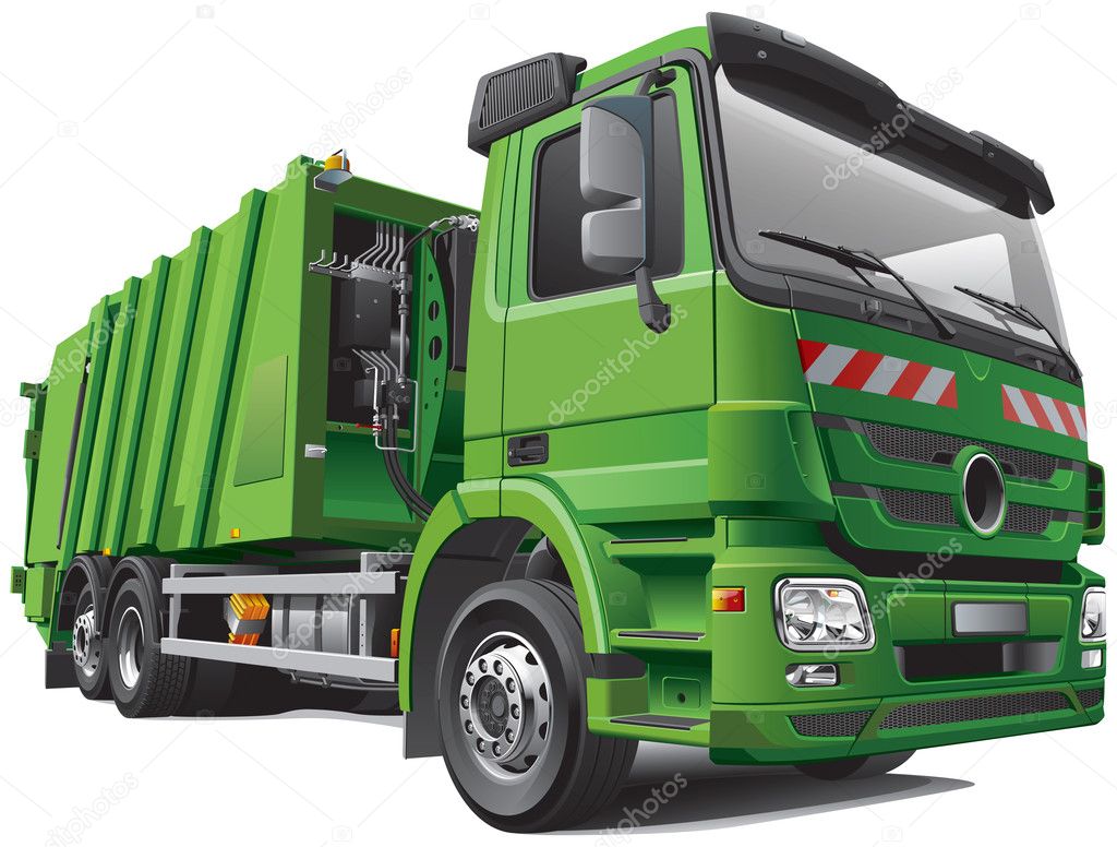 modern garbage truck