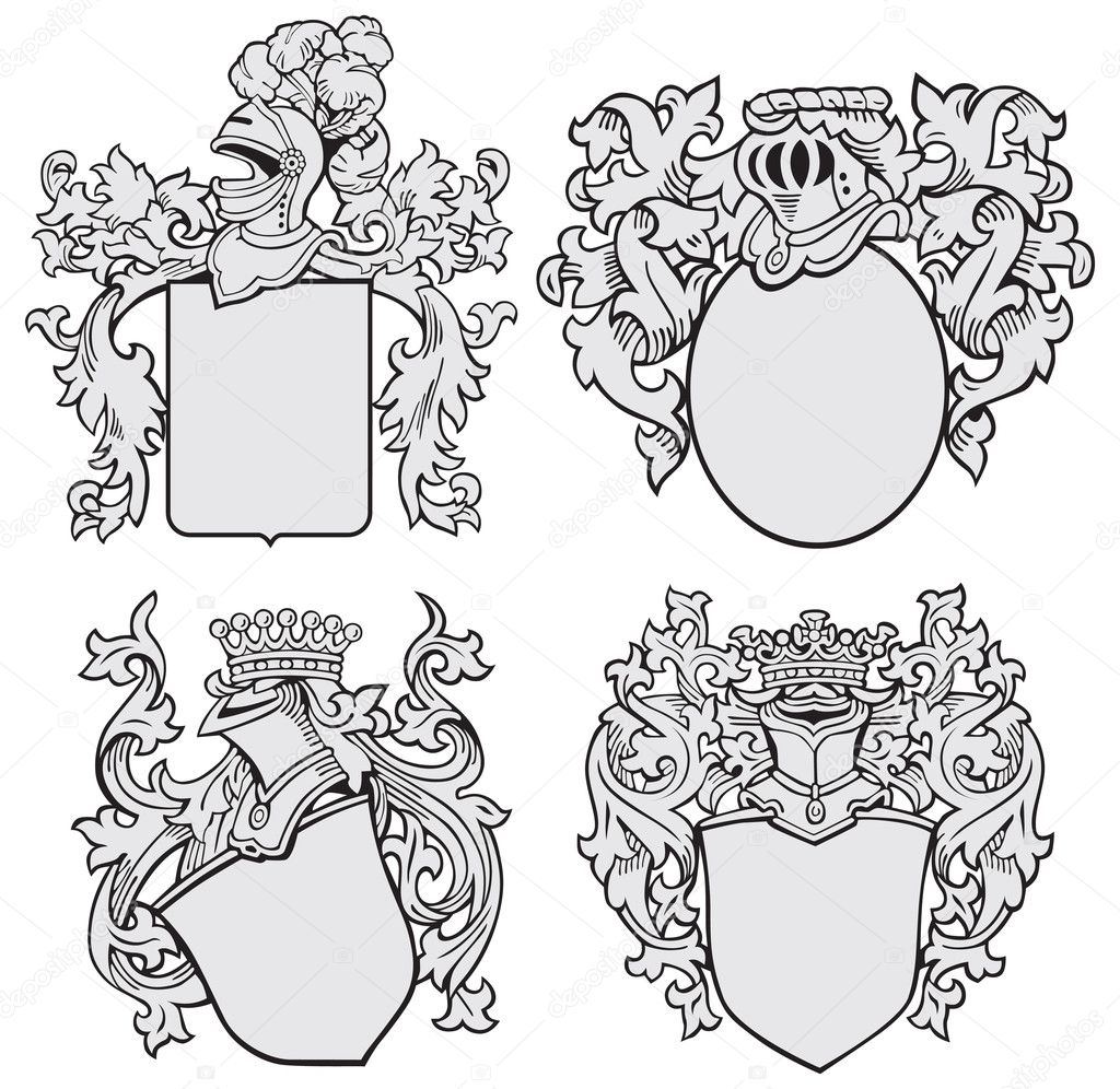 set of aristocratic emblems No1