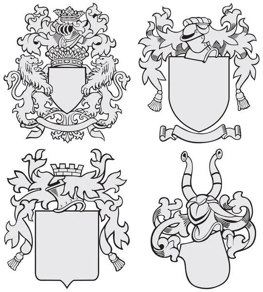 Set of aristocratic emblems — Stock Vector