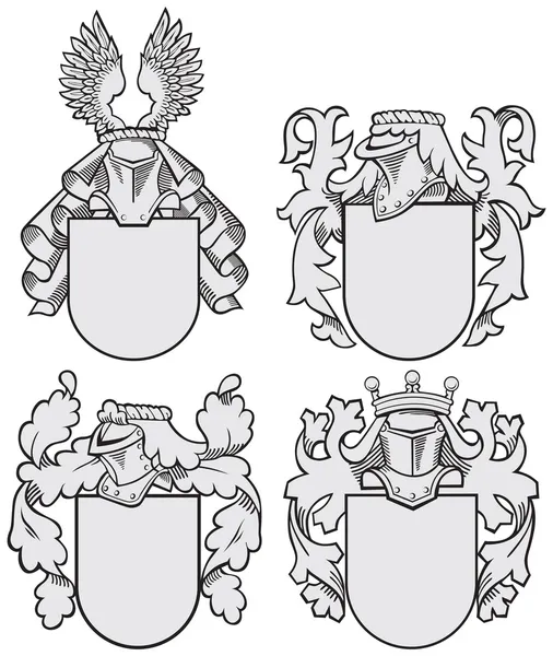 Conjunto de emblemas aristocráticos — Vector de stock