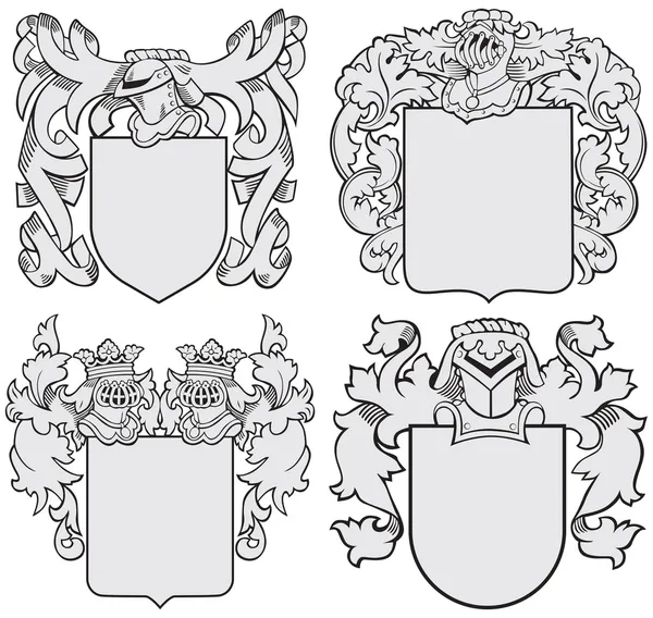 Conjunto de emblemas aristocráticos — Vector de stock