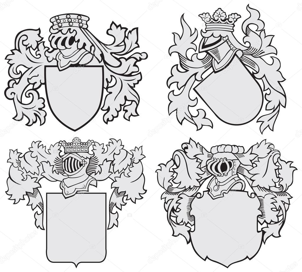 set of aristocratic emblems