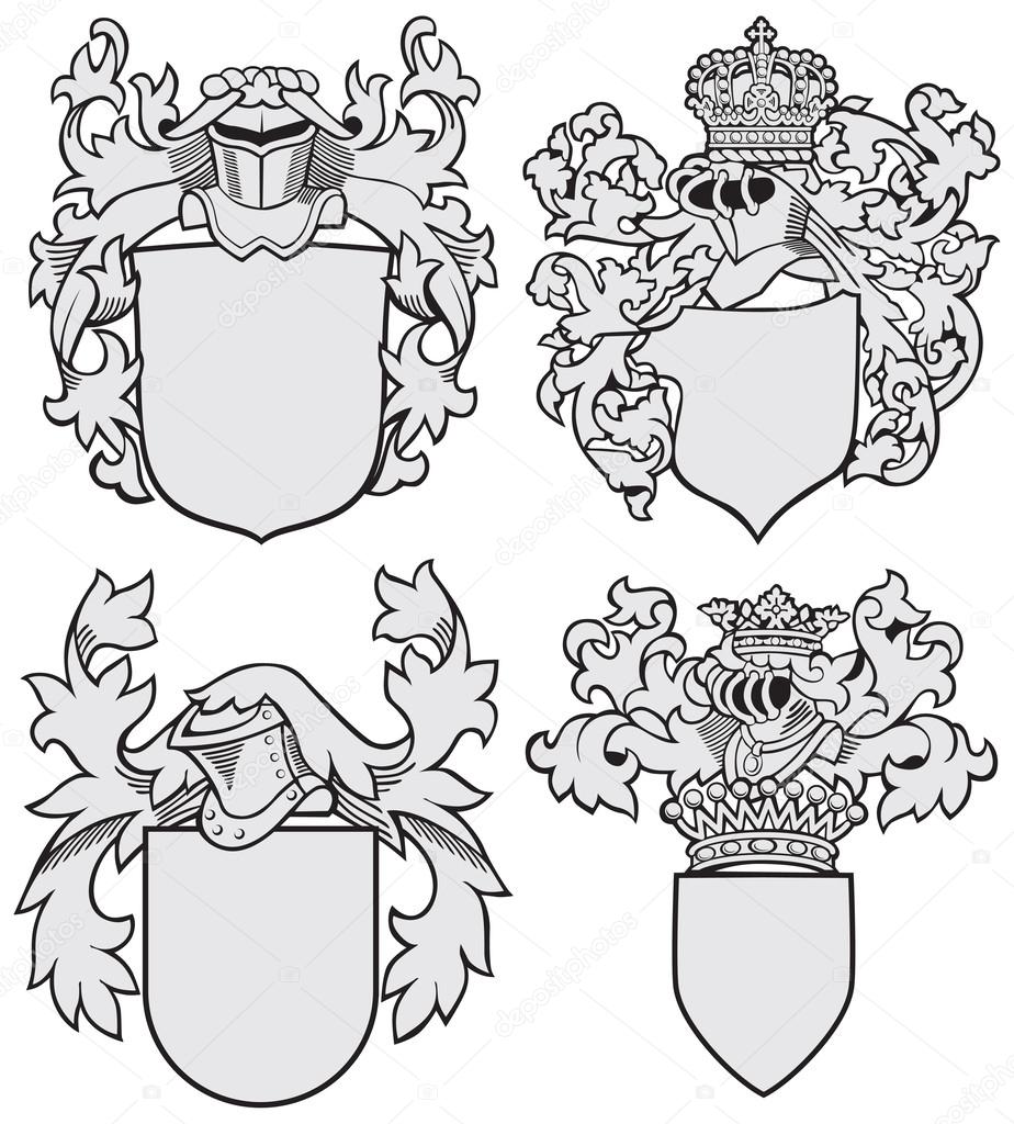 Set of aristocratic emblems Stock Illustration by ©bussja #25027613