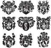 Set of heraldic silhouettes No1