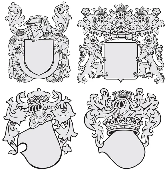 Conjunto de emblemas aristocráticos No11 — Vetor de Stock