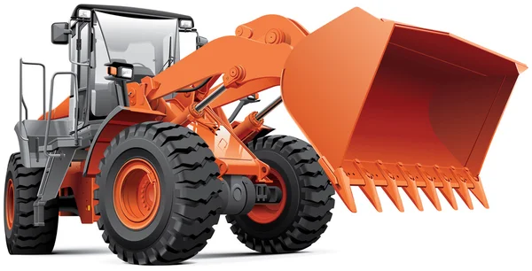 Oranje front-end loader — Wektor stockowy