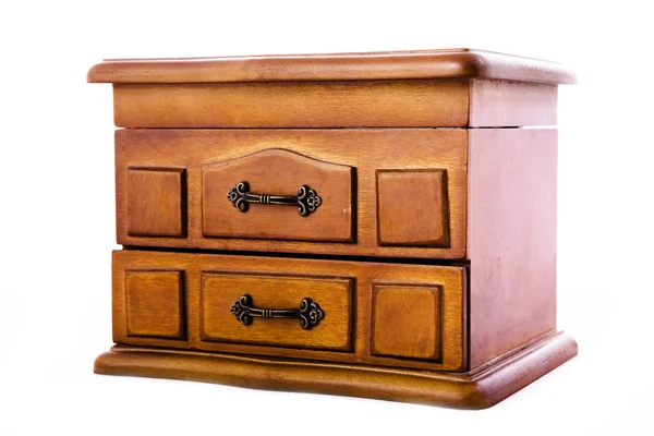 宝石類のための木製の棺 — ストック写真
