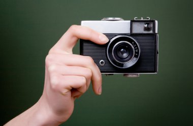 el Vintage fotoğraf makinesi