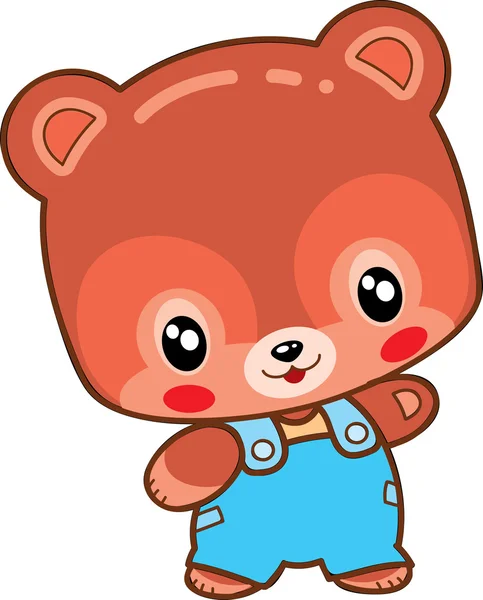 Lindo oso de peluche — Vector de stock