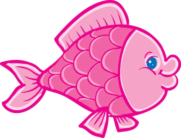 Sweet pink fish — Stock Vector