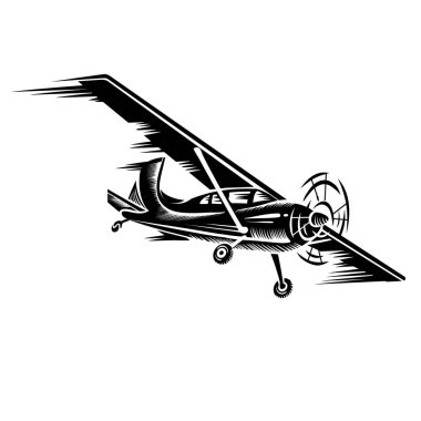 Logo, siyah düzlem, beyaz zemin üzerinde izole nesne, vektör illüstrasyonu, eps